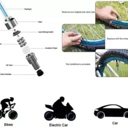 e-shoppe Cycle Smart Number Lock And Tyre Light For Ladybird Rhea (Combo) Combo image 2