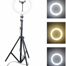 FLAMPER Portable 7 Feet Tripod Stand with LED Ring light for photography and video reels Tripod Kit, Tripod, Monopod Kit, Monopod-23
