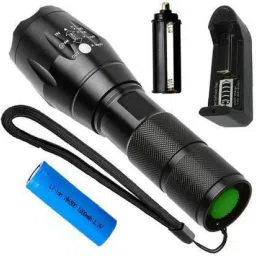 vvg traders TAC Light Metal LED Torch Flashlight, XML T6 Water Resistance 5Modes Zoom Torch with Adjustable Focus with 3 AAA Battery (Emergency... Torch image 2