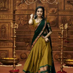 Solid Semi Stitched Lehenga Choli-image-82