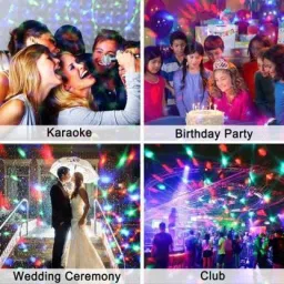 easy way LED Light Auto Rotating Party Home Decoration Lamp Single Disco Ball Single Disco Ball image 5