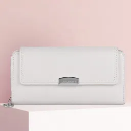 Women Casual White Artificial Leather Wallet-image-75