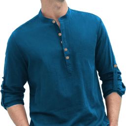 Men Solid Cotton Blend Straight Kurta-image-59