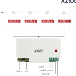 AZIOT 4 node Retrofit Smart Switch image 2