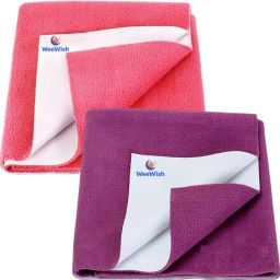 Waterproof, Cotton, Fleece Dry Sheet, Reusable & Washable, (Small) - PACK OF 2-image-89