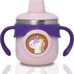Stainless Steel Sipper Bottle for Kids Milk & Water Feeding Sippy Cup with Straw-21