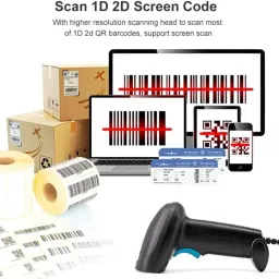 Q-IMAGE HT20pro Wireless 2D&1D (Bluetooth+USB+2.4GHz) Barcode Scanner inbuilt Battery|Induction Scanning with Built-in Illumination Light 2D Camera Barcode Scanner image 4
