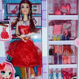 Long hair doll with shoes set dol set Fashon doll set packet of 1-image-23