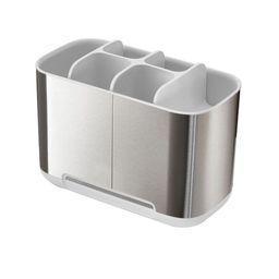 Joseph Joseph White & Silver-Toned Solid Steel Large Toothbrush Caddy image 4