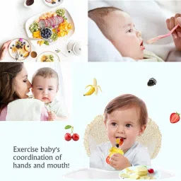 hikipo Presents High Quality Fruit Nibbler juicer Silicone Spoon Bottle with Teether Teether and Feeder image 4