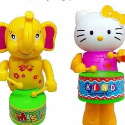 Key-Operated Cute Drummer Toy Rattle-5