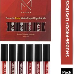 Matte Liquid Lipstick Pack of 6 - Reds-14