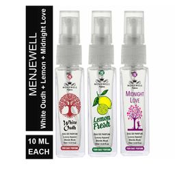 Menjewell Set Of 3 Women White OudhFresh Lemon & Midnight Love Eau De Parfum 30ml-37