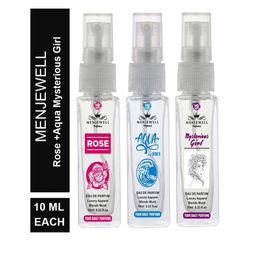 Menjewell Set Of 3 Women Rose Aqua & Myserious Girl Eau De Parfum 30ml-6