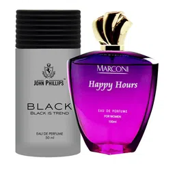 JOHN PHILLIPS Set Of 2 Black 50 ml & Marconi Happy Hours 100 ml Long Lasting Eau De Parfum-picture-28