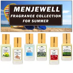 Menjewell Set Of 6 Summer Attar 3ml Each image 4