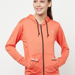 Truerevo Women Black coral reef Training or Gym Sporty Jacket-image-9