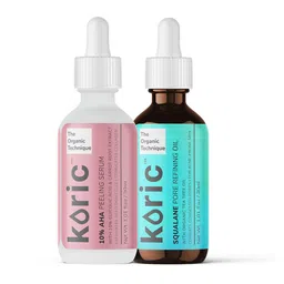 Koric Set of 10% AHA Peeling Serum & Squalane Pore Refining Oil - 30 ml Each-21