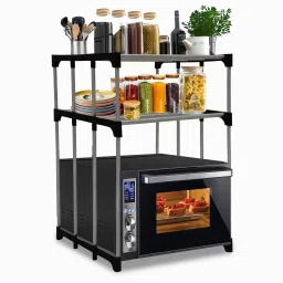 Microwave Stand Carbon Steel Kitchen Trolley-16
