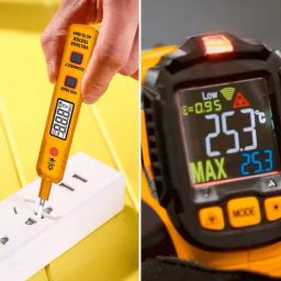 ingco Test Pencil, Infrared Thermometer, Automatic Wire Stripper, Electrical Tool Kit Digital Multimeter image 2
