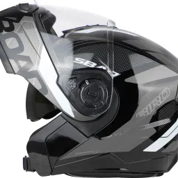 SBA-7 ISS ROAD BLACK GREY M SIZE 580 MM FLIP UP Motorbike Helmet-image-36