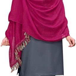 Pure Cotton Embroidered Pink Women Dupatta-image-14