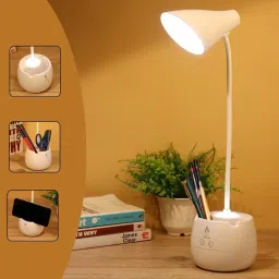 360 Degree Flexible Desk Lamp with Night Lamp, Advanced Pen and Mobile Holder Design Modern Touch Switch Rechargeable Table Lamp Study Lamp-picture-26