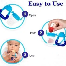 bubblino Baby Fruit Feeders (Set of 2) – Non-Toxic Silicone Design for Smooth Feeding Teether and Feeder image 3