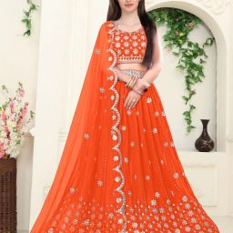 Embroidered Semi Stitched Lehenga Choli-image-98