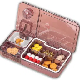 3 in 1 Multi-Functional Pill Cutter-12.1x6.9x1.8 Cm Portable Travel Small Pill Box Case Holder Manual Pill Cutter, Pill Crusher, Pill Splitter-22