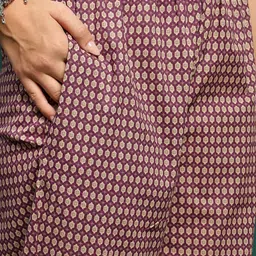 Sangria Printed A-Line Kurta With Trouser & Dupatta Set image 5