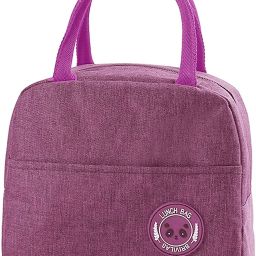 Travel Tiffin Insulate Lunch Bag with Aluminum Foil Inner Cover Reusable Waterproof Lunch Bag-image-9