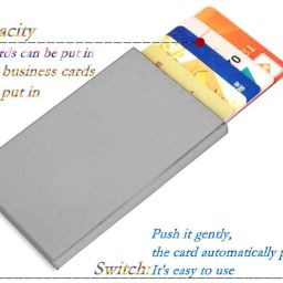 stealodeal Silver Automatic Pop-Up RFID Protection Cards Case 8 Card Holder image 5