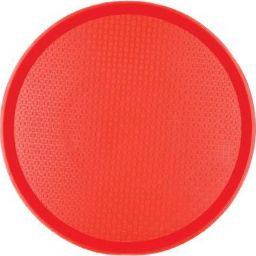 Food Grade Round Unbreakable Plastic Serving Tray For Breakfast Lunch Dinner 1 Piece (35 cm) Red Color Tray-picture-19