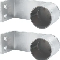 S.S Heavy L Band (3 mm)Curtain rod Support, Rod Rail Bracket, Rod rail Brackets Patti support, (1 X 3 inch) (Pack of 2) Shelf Bracket-1