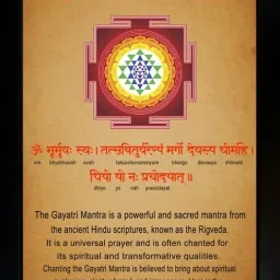 Gayatri Mantra Photo Frame | Gayatri Mantra Wall Hanging Painting For Home Religious Frame-image-52