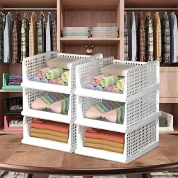 6 Pieces Wardrobe Organizer for Storage/Polypropylene Foldable PP Collapsible Wardrobe-image-67