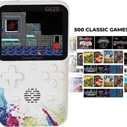MOOZMOB G620 Video Gaming Console, Portable Video Game with AV Cable for TV with 500 Classic Games Super Mario Series, Contra Series, Snow Bro, Adventure Battle-image-85