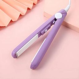Chawlaent Purple Mini Hair Curler Ceramic Mini Hair Curler for Short Hair Fine Hair Hair Straightener-image-15