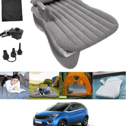Silver Inflatable Car Travel Bed/Two Pillows/Pump For Nexon Tata 2016 Multifunctional Car Inflatable Bed Mattress For(Car Travel,Camping,Swimming) Car Inflatable Bed-picture-10