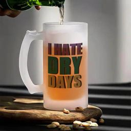 I Hate Dry Days 400 ml Glass Beer Mug-image-98