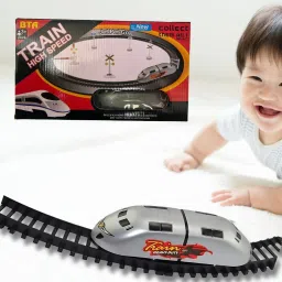 Kids Electric Train Set – High-Speed Toy Train with Round Track & Signal Poles-21