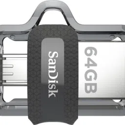 SanDisk Dual Drive, M3.0 64 GB Pen Drive Compatible with Laptop, Audio Player, Mobile, Desktop Computer, Gaming Console USB 3.0 Plastic Case-21