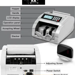 KK MART Automatic Cash Counting Machine with Fake Detection & Updated for All New Notes Note Counting Machine image 3