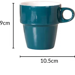 nestasia Ceramic Stackable Cups Set Of 6 Multicolour With Box image 3