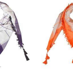 Embroidered Cotton Blend Men Orange, Purple Fancy Scarf, Scarf, Bluetooth Scarf, Stole-33