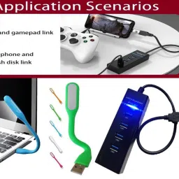 ANJO Wired Keyboard-Wired Mouse-Pad-USB Hub 3.0-Cleaner-OTG C&Micro-Ext Cable-LED Combo Set image 3