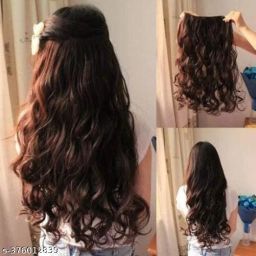 Premium hair 5 clip in hair extension and wig for women and girls 1pc Hair Extension-image-15