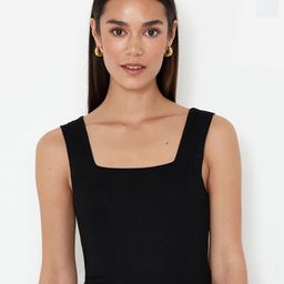 Trendyol Pack Of 2 Solid Square Neck Sleeveless Top-image-6