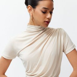 Trendyol High Neck Gathered Top-picture-51